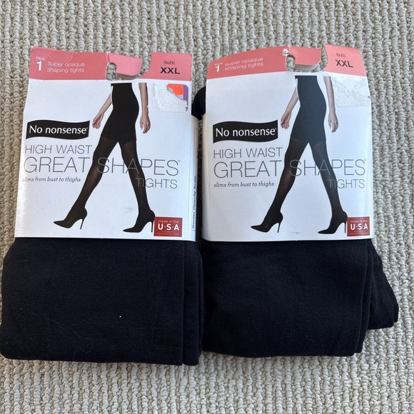 no nonsense Accessories - lot of 2 XXL  NO NONSENSE High Waist Great Shapes Tights Black super opaque